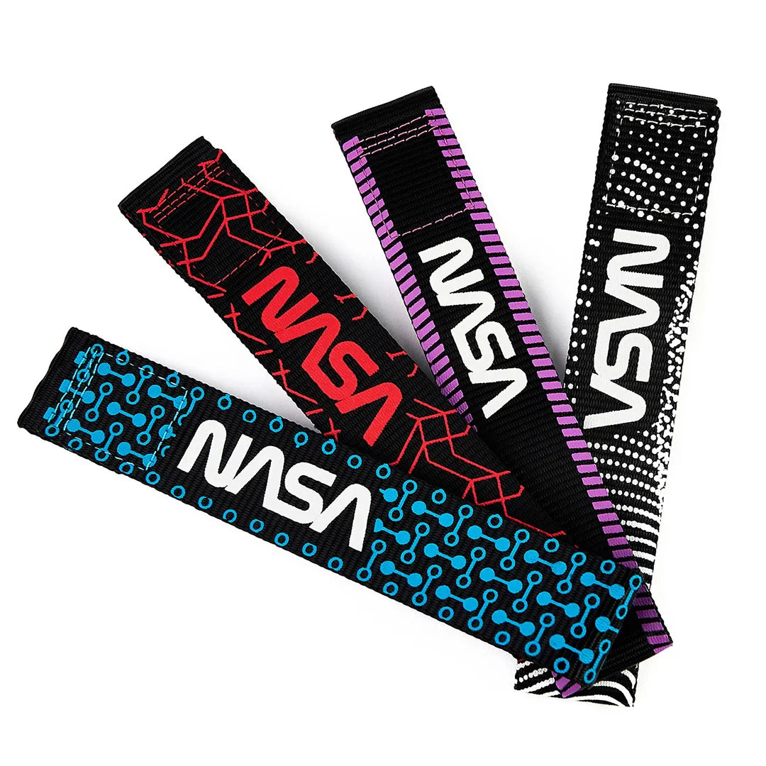CircuitMess NASA Artemis Watch Straps in four color on a white background