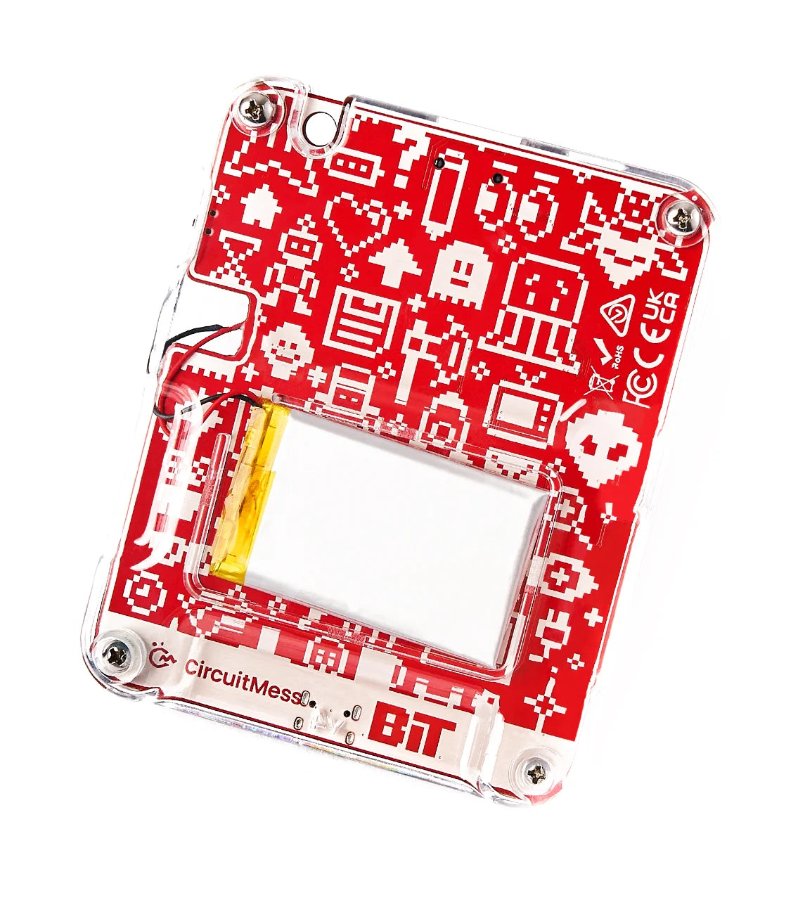 CircuitMess Bit 2.0 on a white background