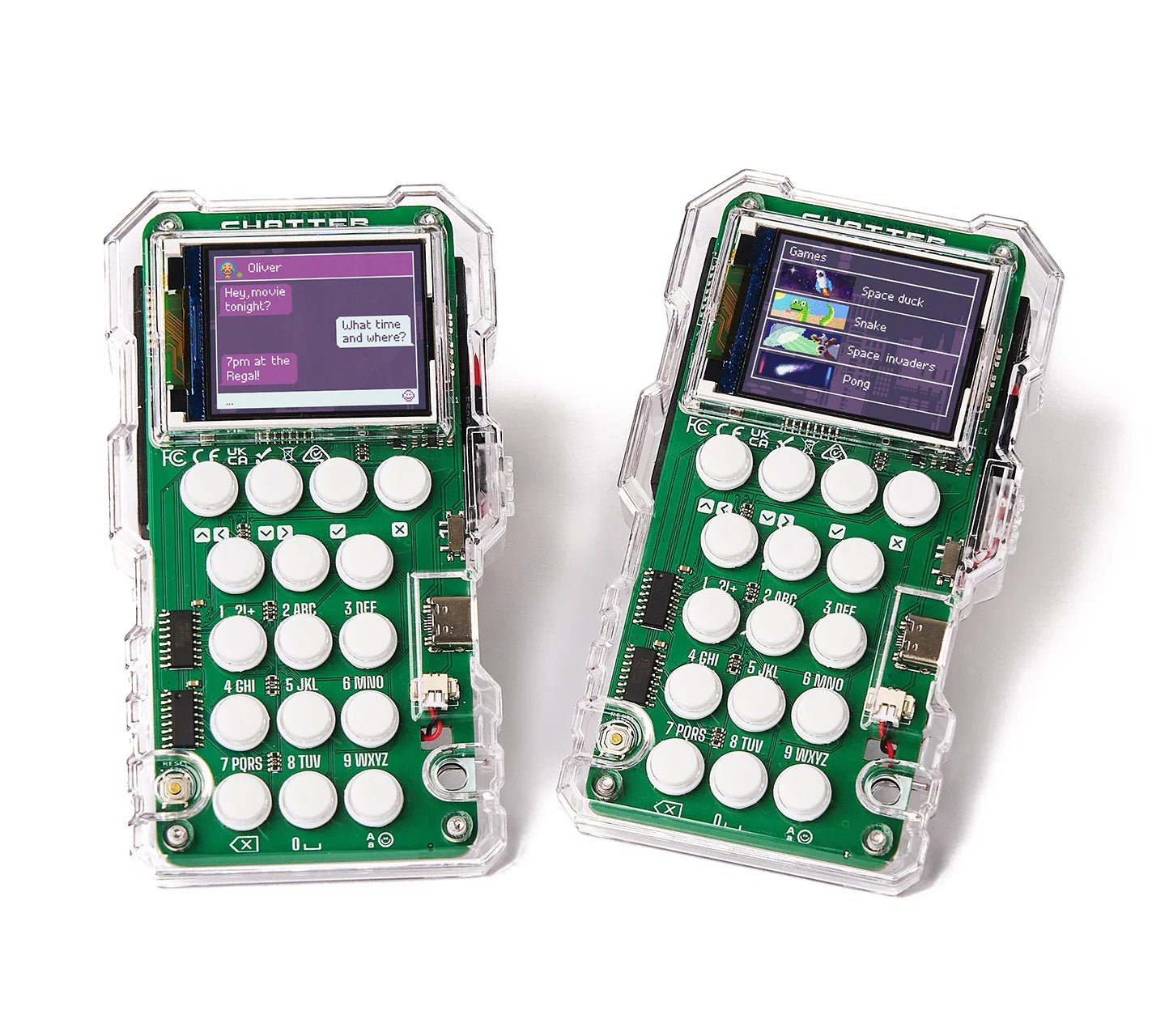 CircuitMess Chatter 2.0 on a white background