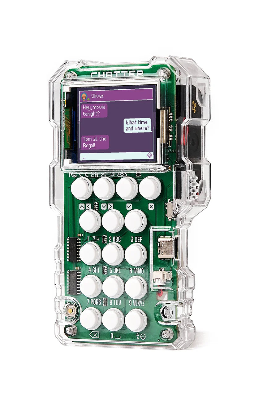 CircuitMess Chatter 2.0 on a white background