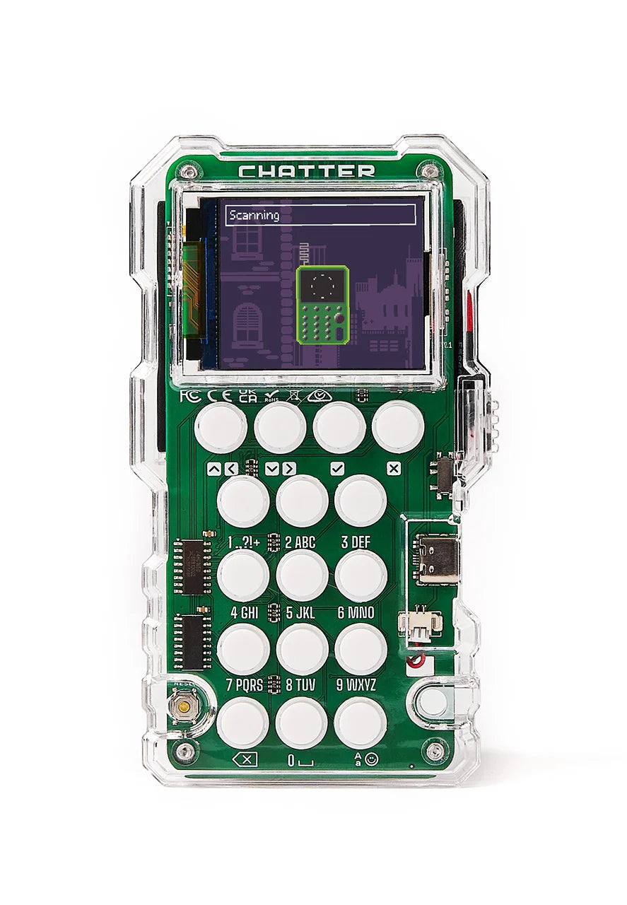CircuitMess Chatter 2.0 on a white background
