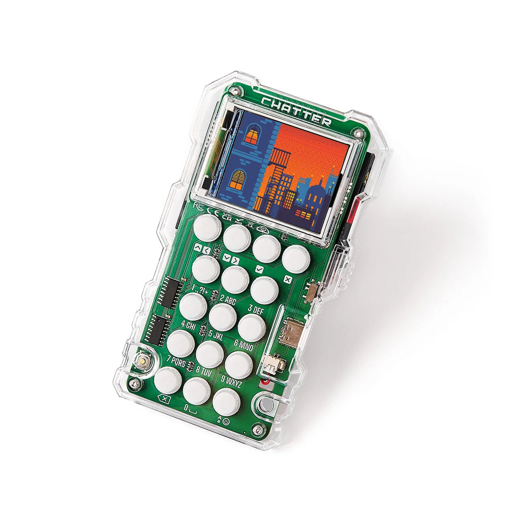 CircuitMess Chatter 2.0 on a white background