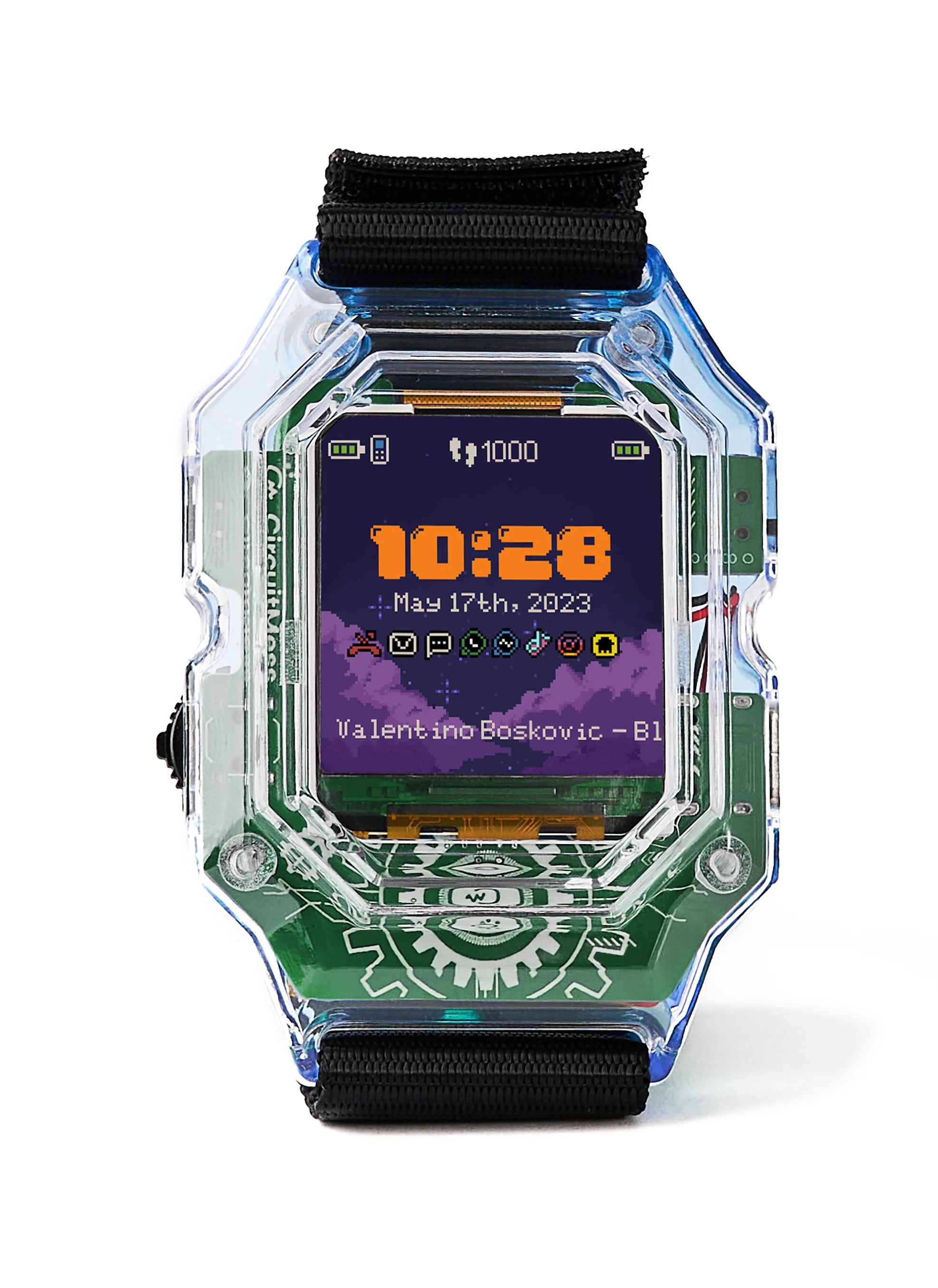 CircuitMess Clockstar 2.0 on a white background