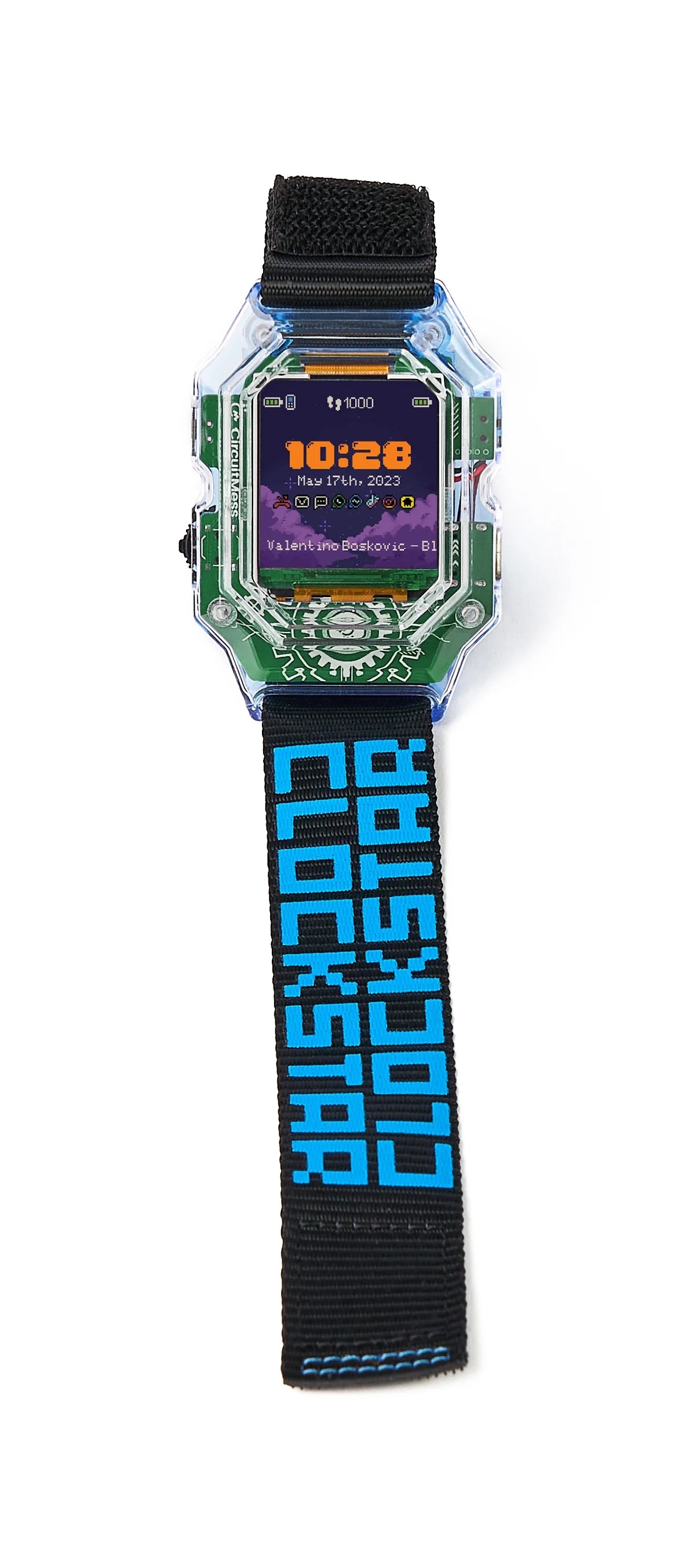 CircuitMess Clockstar 2.0 on a white background