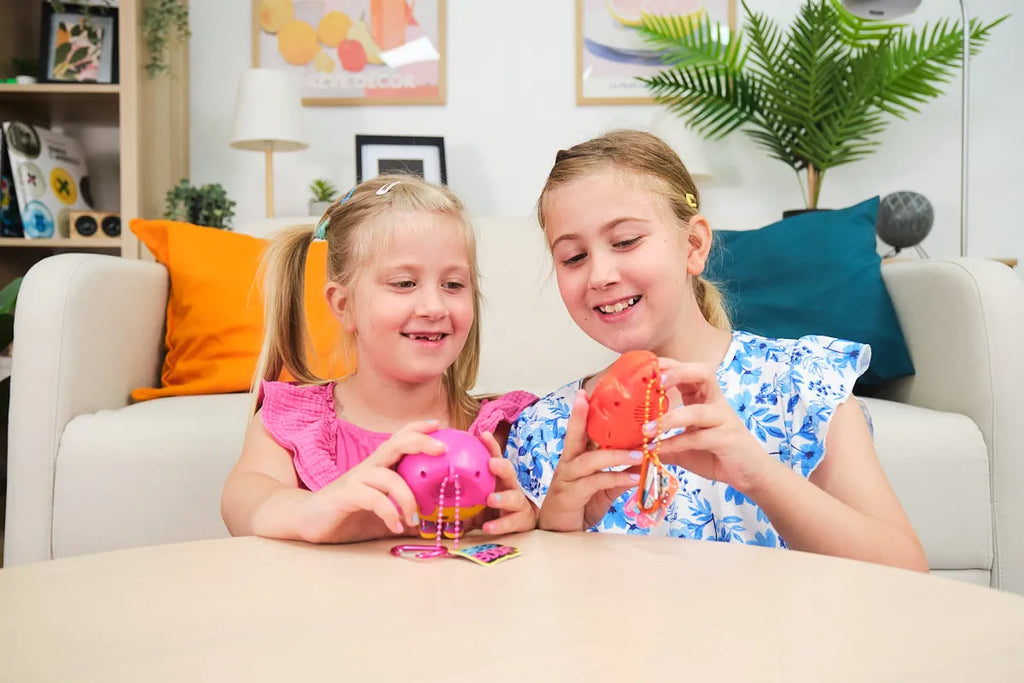 Girls playing with CircuitMess Beep Boops