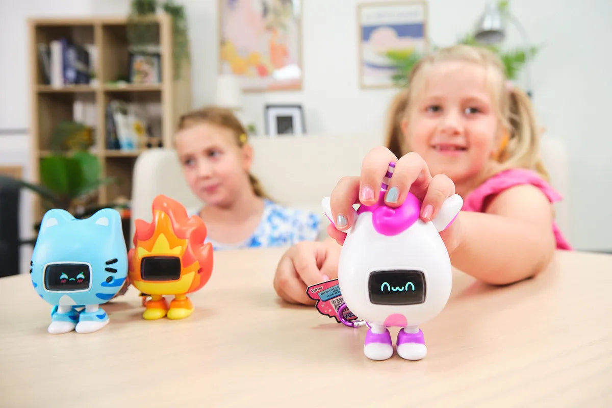 Girls playing with CircuitMess Beep Boop Kirin